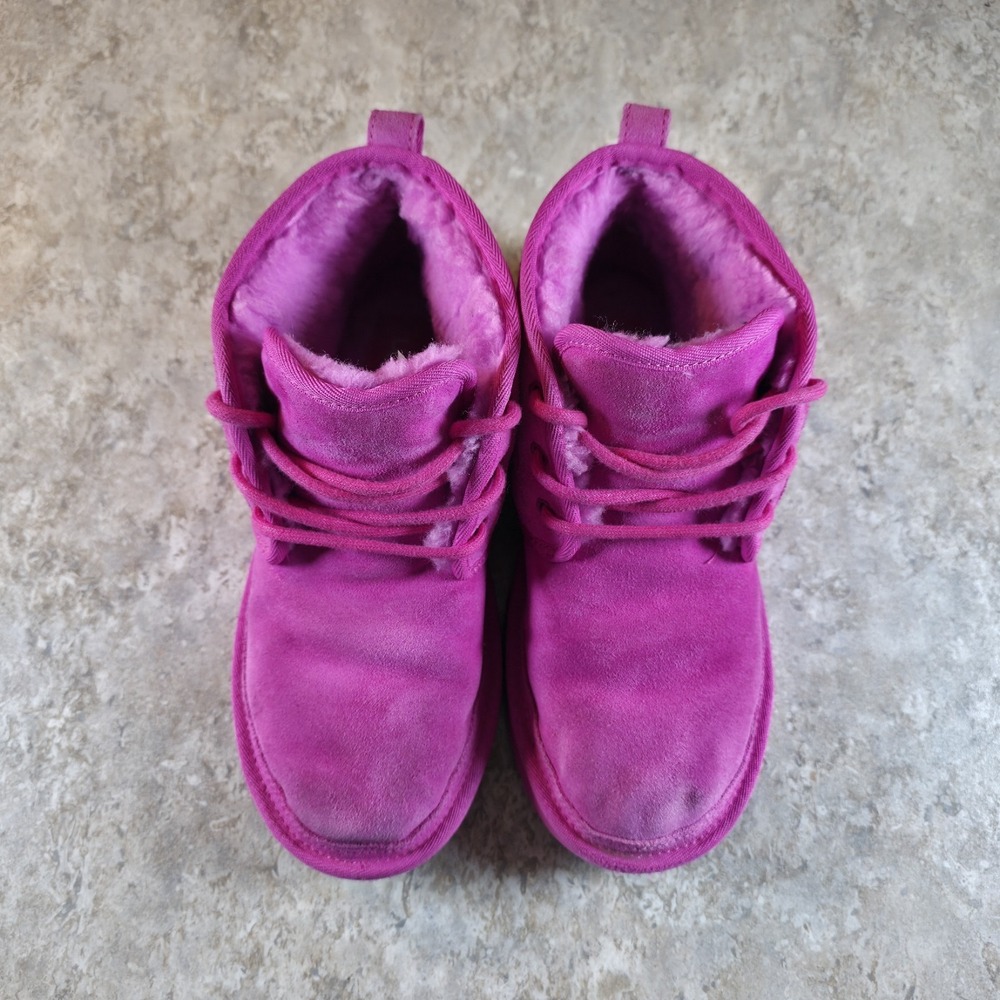 Ugg Neumel Chukka Boot Pink Sherpa Lined Women's Boots Pull On Size 8 - Picture 2 of 11